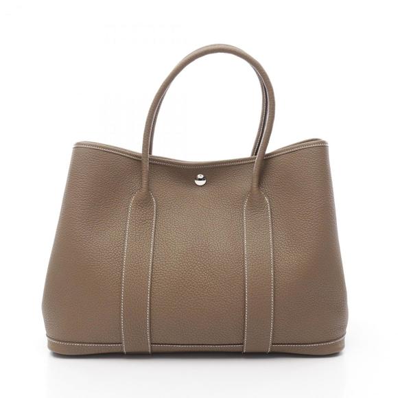 Hermes Hermès Garden Party PM Etoupe Tote Bag in Negonda, Brown, with B Stamp... - Picture 1 of 8